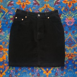 🌈 90s y2k ASOS Black Corduroy Skirt